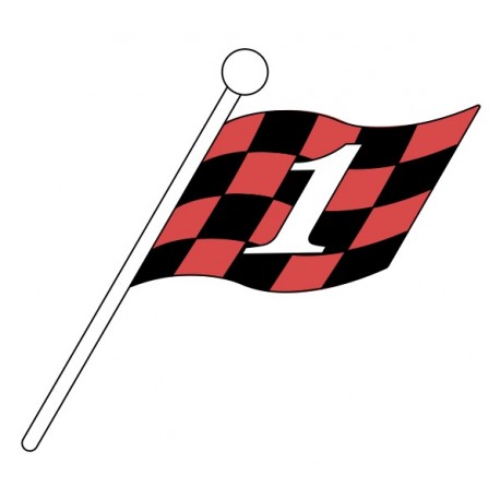 autocollant drapeau damier 1