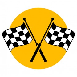 autocollant drapeaux damier