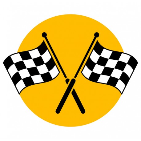 autocollant drapeaux damier