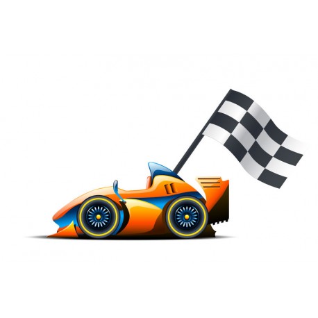 autocollant voiture f1 damier