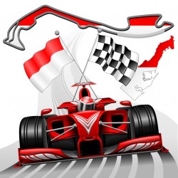 autocollant voiture f1 drapeaux