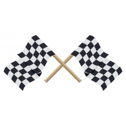sticker drapeau damier