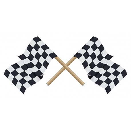 sticker drapeau damier