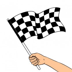 sticker drapeau damier course