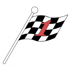 stickers drapeau damier 1