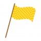 stickers drapeau damier jaune chambre
