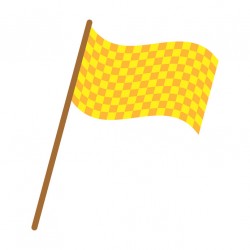 stickers drapeau damier jaune chambre
