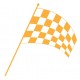stickers drapeau damier jaune
