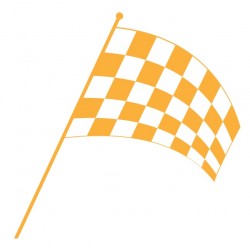 stickers drapeau damier jaune