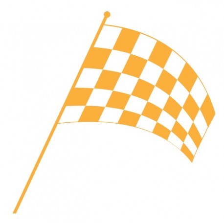 stickers drapeau damier jaune