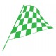 stickers drapeau damier vert