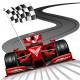 stickers voiture f1 rouge