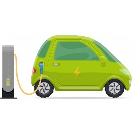autocollant mural voiture electrique