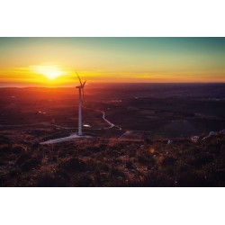 autocollants muraux eolienne ville