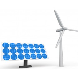 sticker mural eolienne panneau solaire