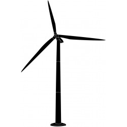 sticker mural eolienne silhouette geant
