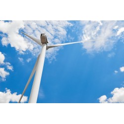 stickers mural eolienne nuages