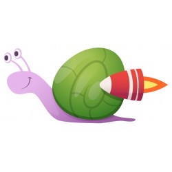 autocollant escargot fusee