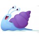 autocollant escargot rapide bleu violet