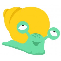 autocollant escargot rigolo decoration