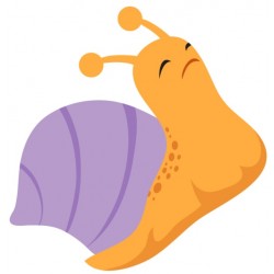 autocollant escargot rigolo violet