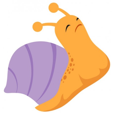 autocollant escargot rigolo violet