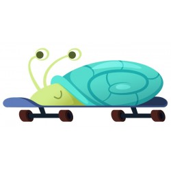 autocollant escargot skate