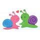 autocollants escargot amoureux