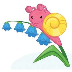 autocollants escargot muguet