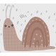 autocollants escargot pluie chambre