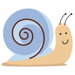 autocollants escargot rigolo deco