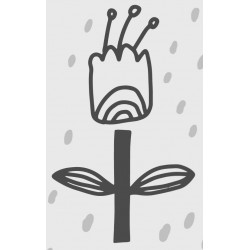 autocollants fleur sous pluie