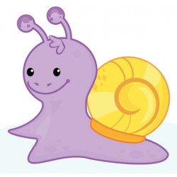 autocollants muraux escargots violet