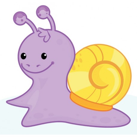 autocollants muraux escargots violet