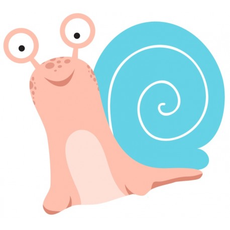 sticker escargot rigolo bleu