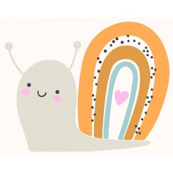 stickers escargot arc en ciel