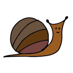 stickers escargot dessin decoratif
