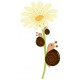 stickers escargot sur fleur