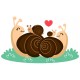 stickers mural escargot famille
