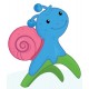stickers muraux escargot bleu