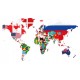 autocollant carte du monde