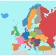 autocollant mural europe carte design