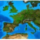 autocollant mural europe carte en relief