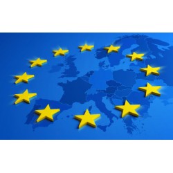 autocollant mural europe drapeau sur planisfere