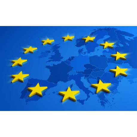 autocollant mural europe drapeau sur planisfere