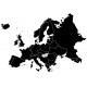 autocollant muraux europe carte noire