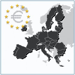 autocollants mural europe carte euro