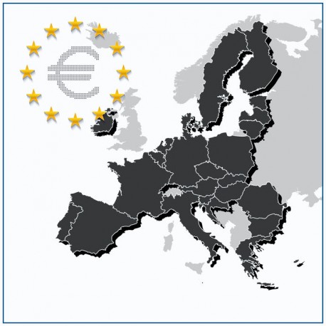 autocollants mural europe carte euro