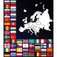 autocollants muraux europe drapeaux pays