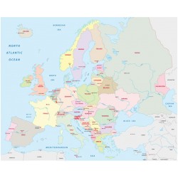 autocollants muraux europe planisfere